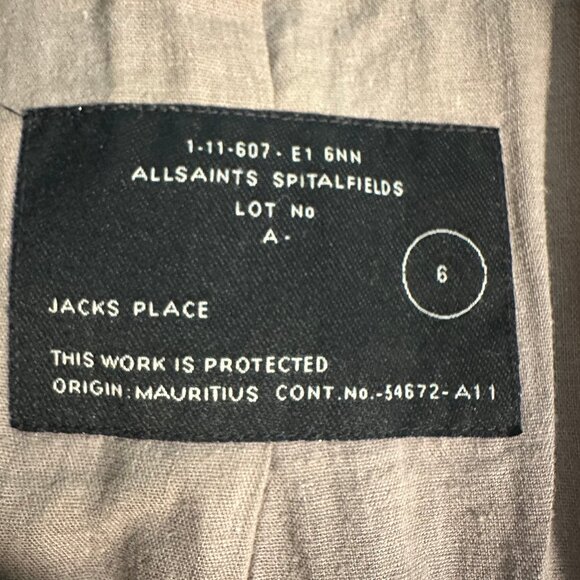 All Saints leather biker jacket XS Small - Picture 3 of 3